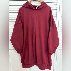 ASOS Maroon Deep Red Crewneck Oversized Women’s Sweatshirt